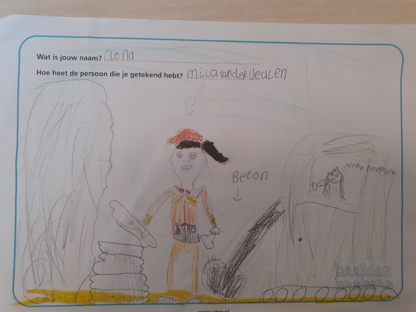 Tekening van gastles