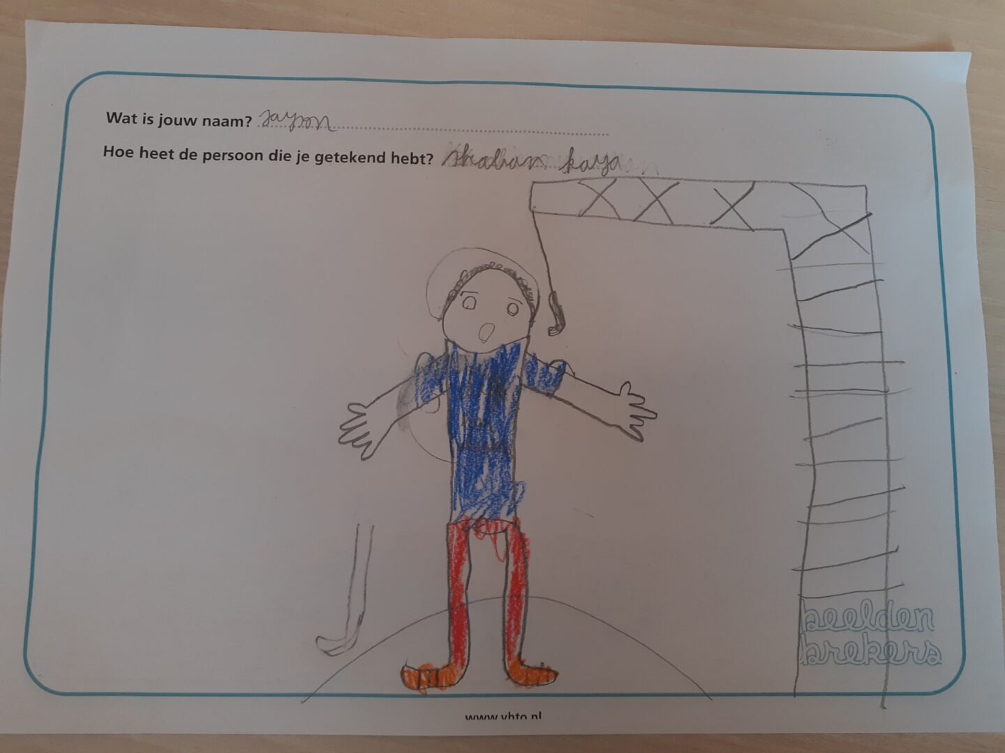 Tekening van gastles